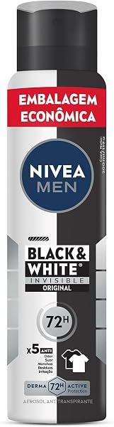 Antitranspirante Aerosol Invisible Black & White Nivea Men