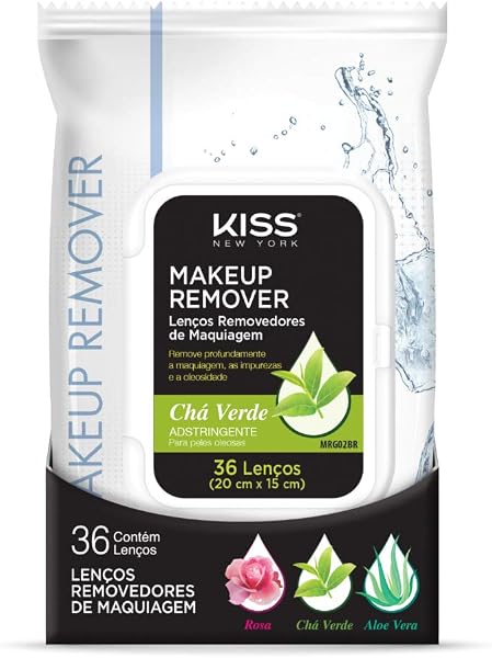 Lenço Demaquilante Chá Verde Kiss New York