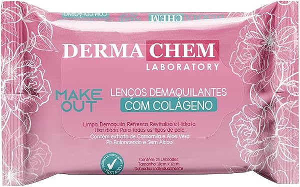 Lenço Demaquilantes Dermachem com Colágeno